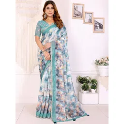 Mitera Floral Printed Chanderi Zari Saree-picture-30