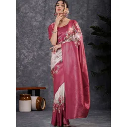 Mitera Floral Printed Zari Banarasi Saree-picture-19