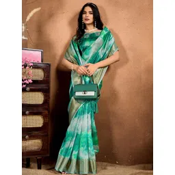 Mitera Floral Printed Zari Banarasi Saree-picture-33