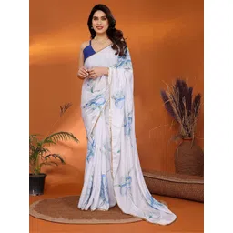 Mitera Floral Printed Zari Block Print Saree-picture-35