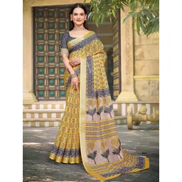 Mitera Floral Pure Cotton Saree-picture-12