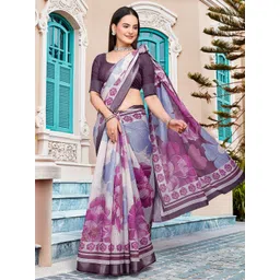 Mitera Floral Pure Cotton Saree-picture-26