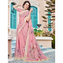 Mitera Floral Pure Cotton Saree-picture-21