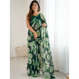 Mitera Floral Sequinned Poly Georgette Saree-picture-39