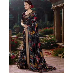 Mitera Floral Zari Designer Bagru Saree-picture-32