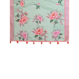 Mitera Floral Zari Linen Blend Saree image 5