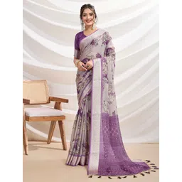 Mitera Floral Zari Pure Chiffon Saree-picture-16