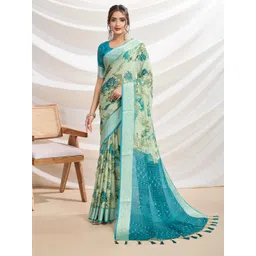 Mitera Floral Zari Pure Chiffon Saree-picture-17