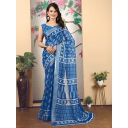 Mitera Floral Zari Pure Cotton Saree-picture-31