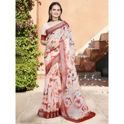 Mitera Floral Zari Pure Cotton Saree-picture-13