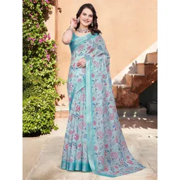 Mitera Floral Zari Pure Cotton Saree-picture-10