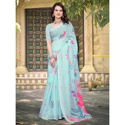 Mitera Floral Zari Pure Cotton Saree-picture-27