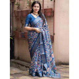 Mitera Kalamkari Woven Design ZariSaree-picture-33