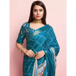 Mitera Kalamkari Zari Pure Silk Saree image 2