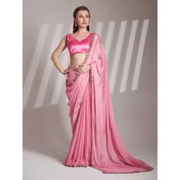Mitera Sequinned Pure Chiffon Saree-picture-33