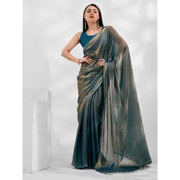 Mitera Shimmery Organza Saree-picture-35