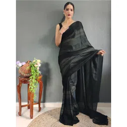 Mitera Striped Zari Georgette Ready to Wear Saree-picture-19