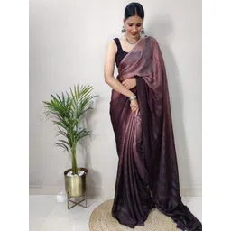 Mitera Striped Zari Poly Georgette Ready to Wear Saree-picture-20