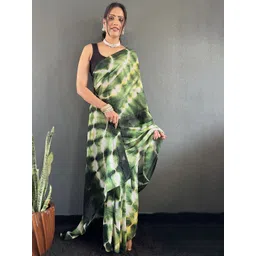 Mitera Tie and Dye Dyed Pure Georgette Saree image 4