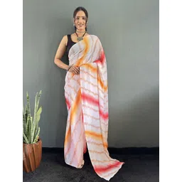 Mitera Tie and Dye Dyed Ready to Wear Pure Georgette Saree-picture-36