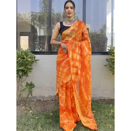 Mitera Tie and Dye Pure Georgette Ready to Wear Saree-picture-13