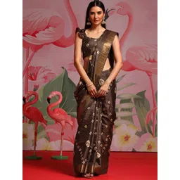 Mitera Tie and Dye Zari Silk Blend Sungudi Saree-picture-25