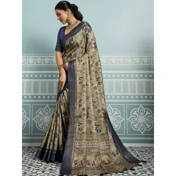 Mitera Women Ethnic Motifs Woven Design Zari Saree-picture-37