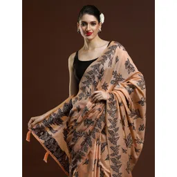 Mitera Women Floral Woven Design Zari Chanderi Saree-picture-35