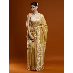 Mitera Women Woven Design Zari Muga Saree image 1
