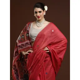 Mitera Woven Design Floral Zari Muga Saree-picture-27