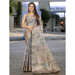 Mitera Woven Design Zari Banarasi Saree-picture-27