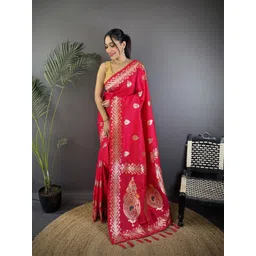 Mitera Woven Design Zari Banarasi Saree-picture-26