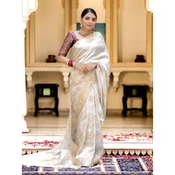 Mitera Woven Design Zari Banarasi Saree-picture-19