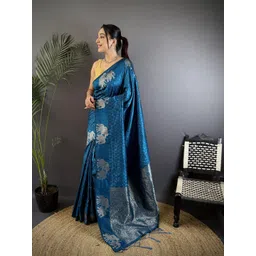 Mitera Woven Design Zari Banarasi Saree With Blouse Piece-picture-24