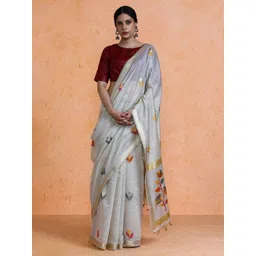 Mitera Woven Design Zari Muga Saree-picture-18