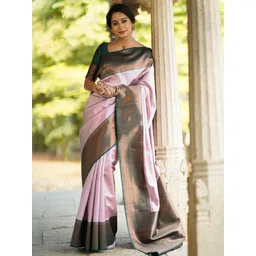 Mitera Woven Design Zari Silk Blend Banarasi Saree-picture-56