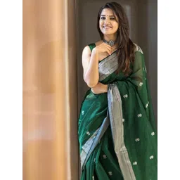 Mitera Woven Design ZariBanarasi Saree image 5