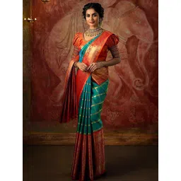 Mitera Zari Woven Banarasi Silk Saree image 1