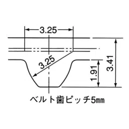 Mitsuboshi Rubber Super Torque Timing Belt S5M Shape (Length 615 mm, Teeth 123), 250S5M615 image 2