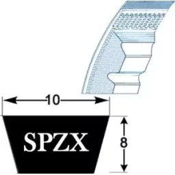 Mitsuboshi SPZ 1037 Raw Edge Cogged Wedge Belt-picture-13