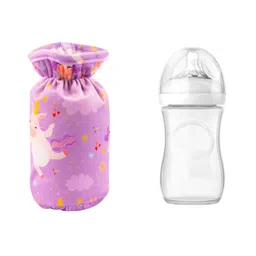 Mittenbooty Baby Broad Neck Bottle Cover for  feeding Bottle upto 260ml and 330ml feediing bottle Unicorn Purple-picture-11