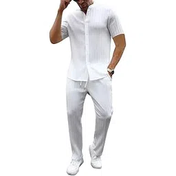 mittli style meets comfort MITLLI Mens Co-ord-Set,Regular wear,Comfort wear || Half Sleeve || Men's Night Suit Pajama Set White-picture-31