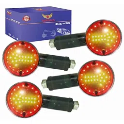 Miwings Arrow Style Led Side Indicator (Set Of 4) Red And Yellow For Royal Enfield Bullet Classic 350, 500, Chrome, Desert Storm, Standard 350, 500, Electra Efi, Twins, Twinspark-picture-19