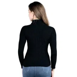 mixfit Black & White Women?s Premium High-Neck Top - Soft, Sleek, and Stylish image 2
