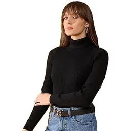 mixfit Black & White Women?s Premium High-Neck Top - Soft, Sleek, and Stylish-picture-12