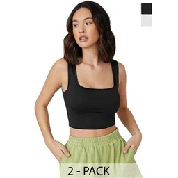 MIXFIT Pack Of 2 Women Tank Crop Top-picture-40