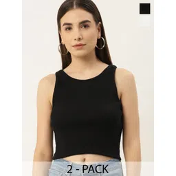 MIXFIT Women Pack Of 2 Ribbed Tank Crop Top-picture-27
