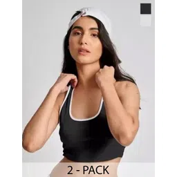 MIXFIT Women Pack of 2 Ribbed Tank Crop Top-picture-18