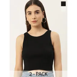 MIXFIT Women Pack Of 2 Ribbed Tank Crop Top-picture-17
