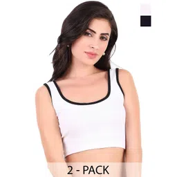 MIXFIT Women Pack of 2 Round Neck Crop Tank Top-picture-38